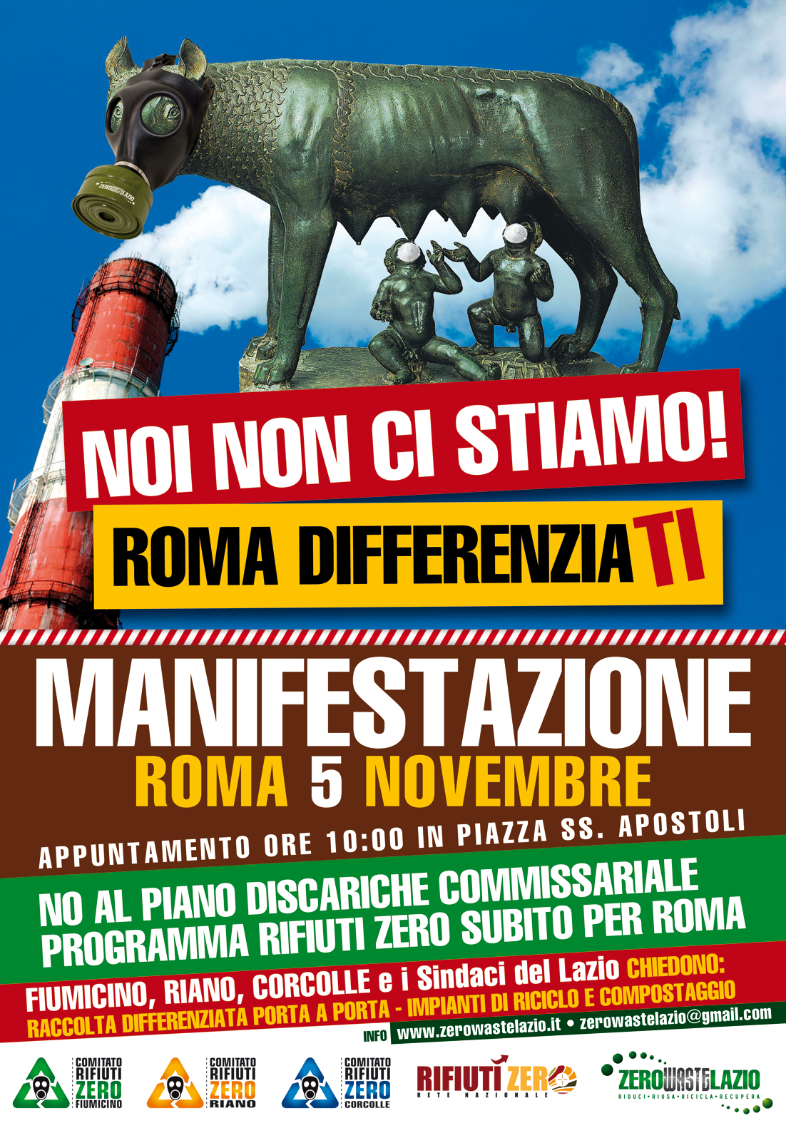 ROMA 5 Novembre Mobilitazione per Rifiuti Zero nel Lazio ROMA 5 Novembre Mobilitazione per Rifiuti Zero nel Lazio