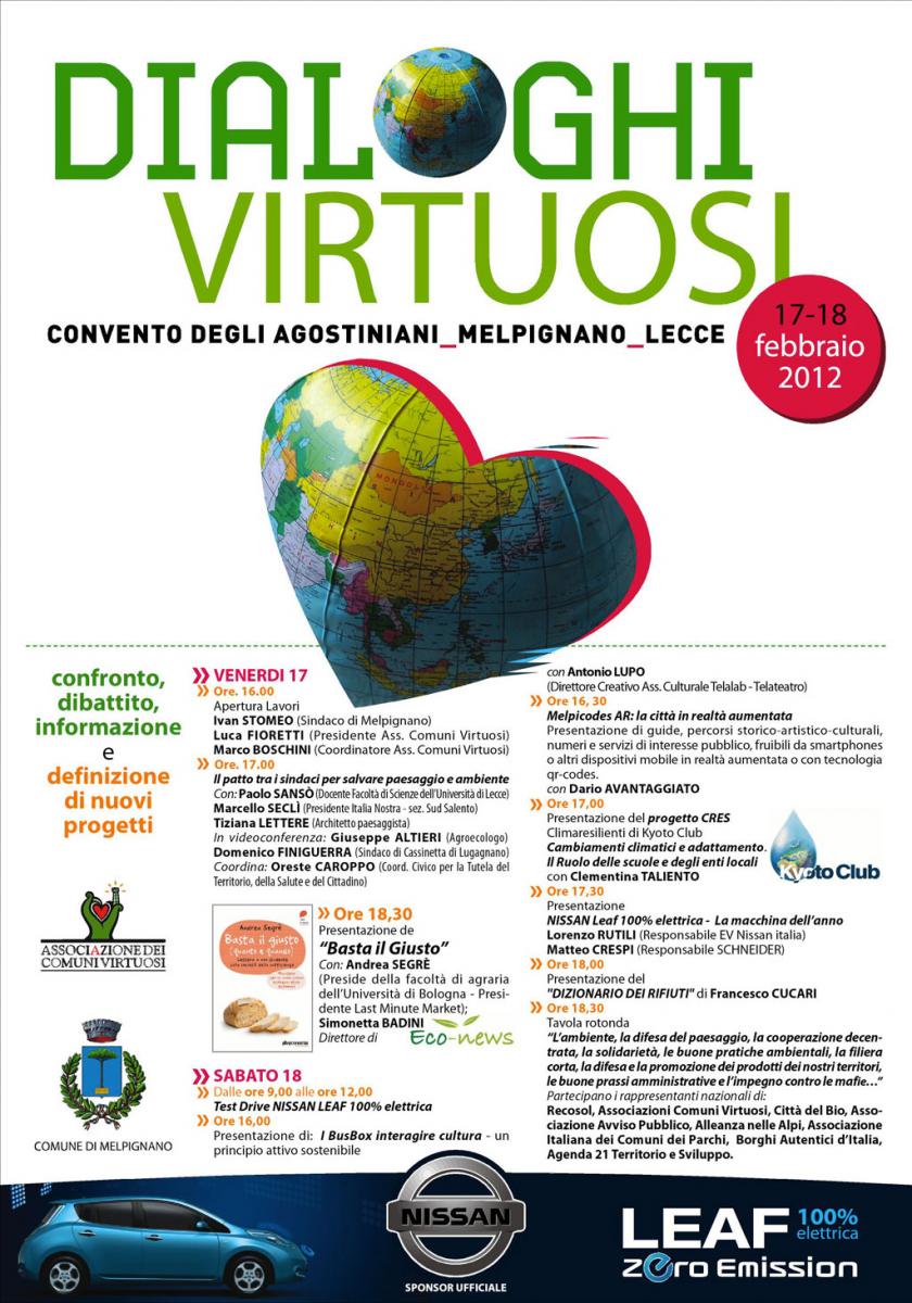 "Dialoghi Virtuosi" 17 e 18 Febbraio a Melpignano