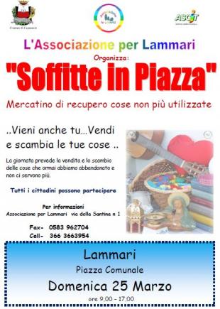 soffitteinpiazzamarzo 25 marzo "Soffitte in piazza" a Lammari