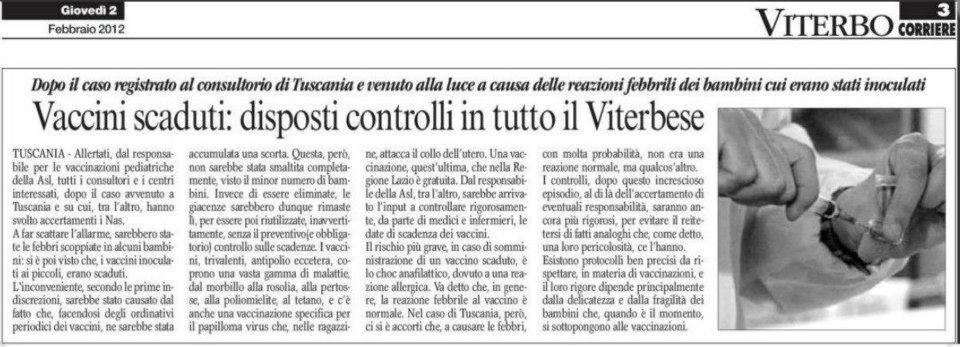 vaccini scaduti