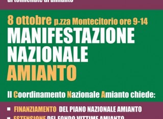 Amianto: basta ritardi nelle bonifiche. Manifestazione nazionale l’8 ottobre