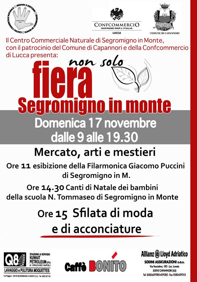 Domenica 17 Novembre Segromigno in Monte in Fiera