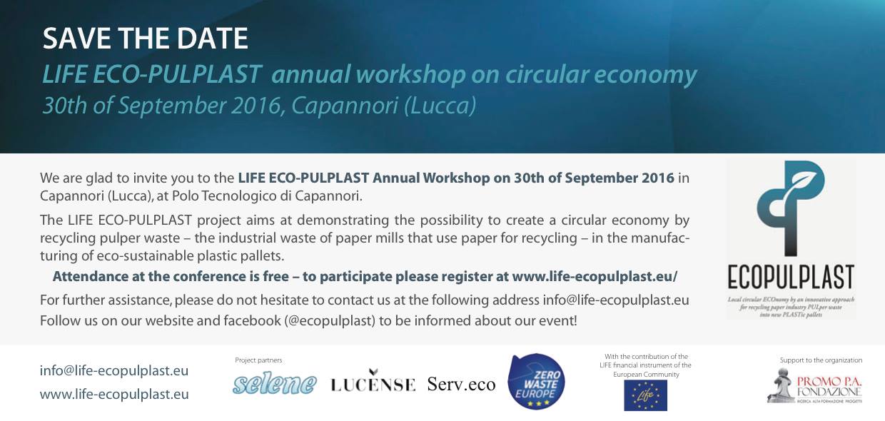 Life Eco-Pulplast un seminario al Polo Tecnologico di Capannori