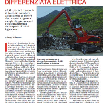 “La Nuova Ecologia” parla di ASCIT e del nuovo mezzo elettrico operativo ad Altopascio