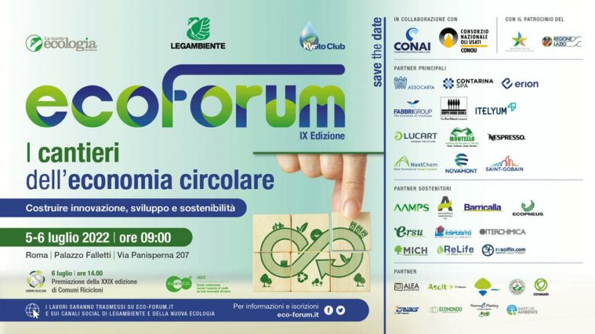 EcoForum 2022 a Roma il 5 e 6 Luglio