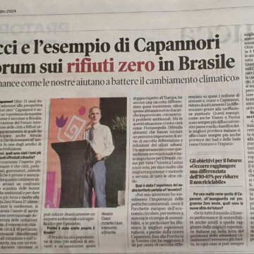Il Tirreno intervista Alessio Ciacci dopo lo Zero Waste Forum di Brasilia