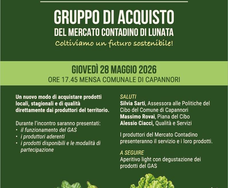 707360286_1587716083358231_6373498251787685729_n Nasce a Capannori il gruppo di acquisto solidale per il mercato contadino di Lunata